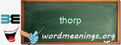 WordMeaning blackboard for thorp